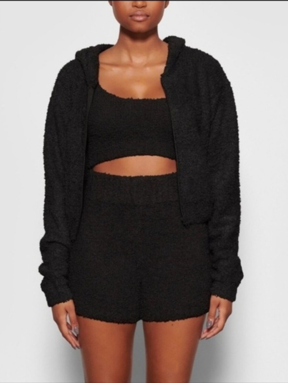 Skims cozy cropped hoodie S/M